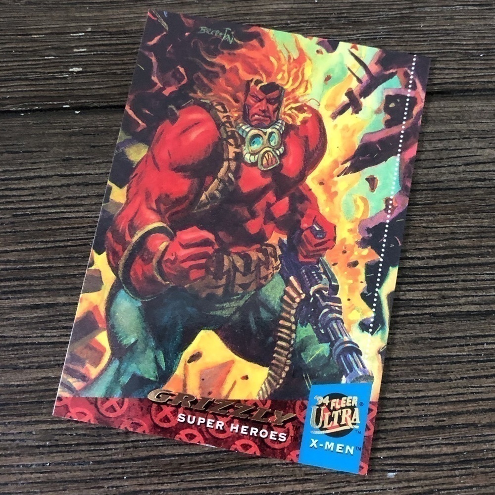 X-men ’94 Fleer Ultra trading card: Grizzly (Super Heroes) #48